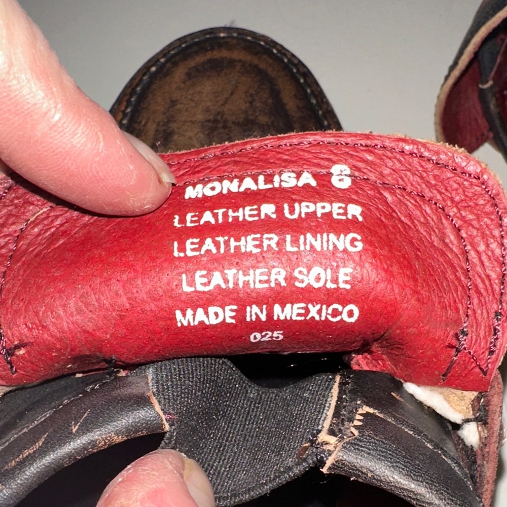 Freebird Slide Mona Lisa Mules Distressed Look Brown Leather - Picture 5 of 6